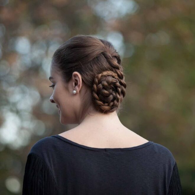 short plaited hair