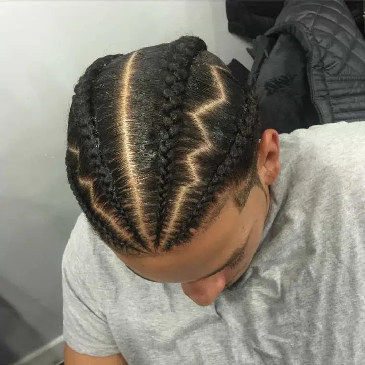 mens braids curly hair