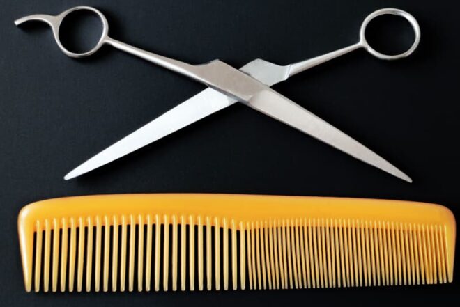sharp barbers scissors