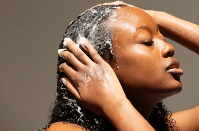 wavy hair and shampoo
